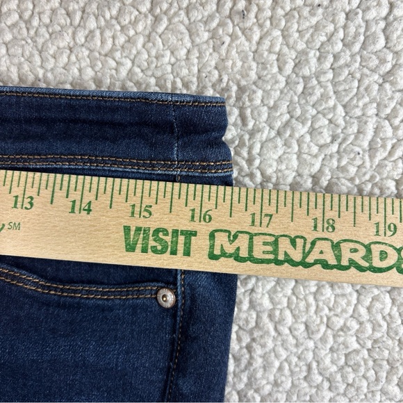 J Jill Denim High Rise Straight Leg Women Size 10p Stretch Dark Wash Blue Jeans - Picture 5 of 15